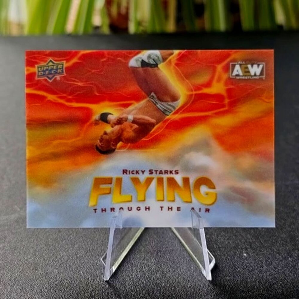2024 AEW Upper Deck Ricky Starks Flying Through Air Lenticular Card FTA-13